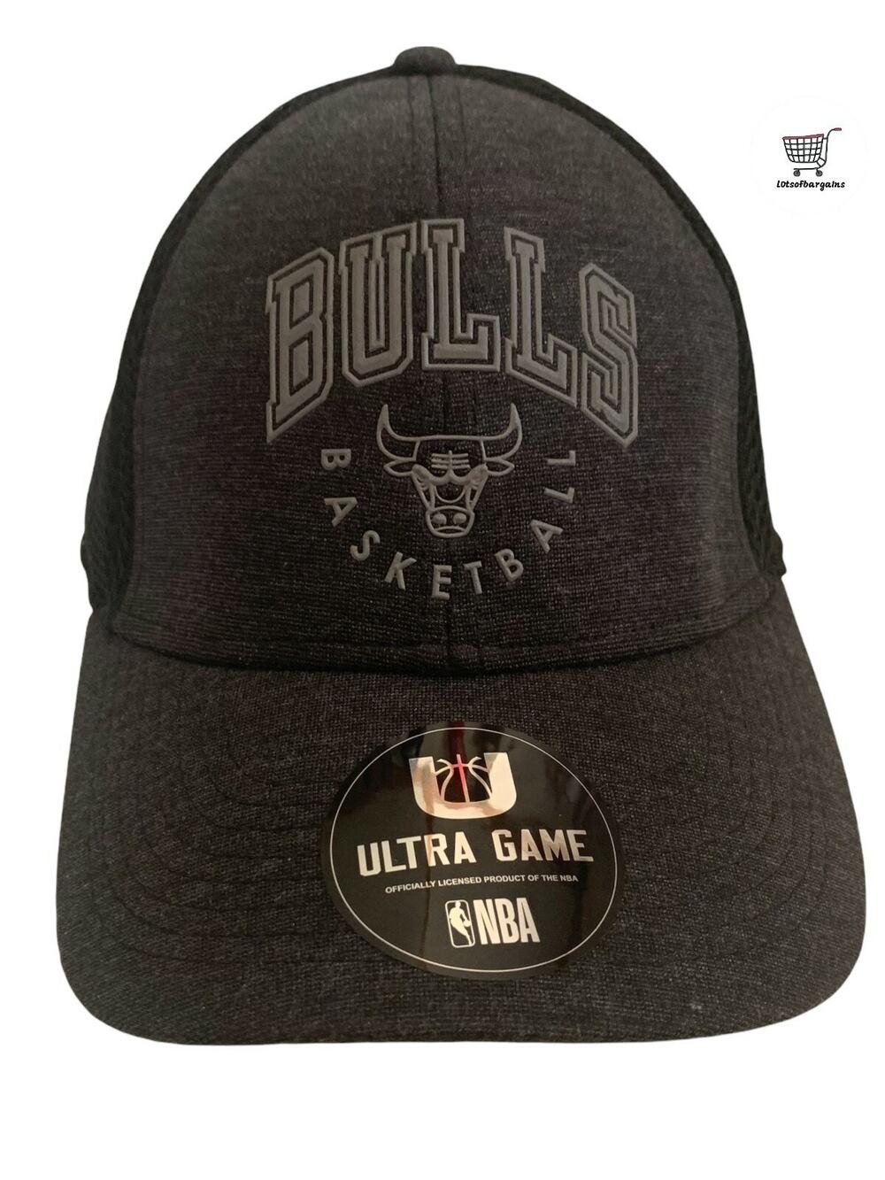 Ultra Game Chicago Bulls NBA Basketball Reflective Flex Fit Mesh Cap Hat New